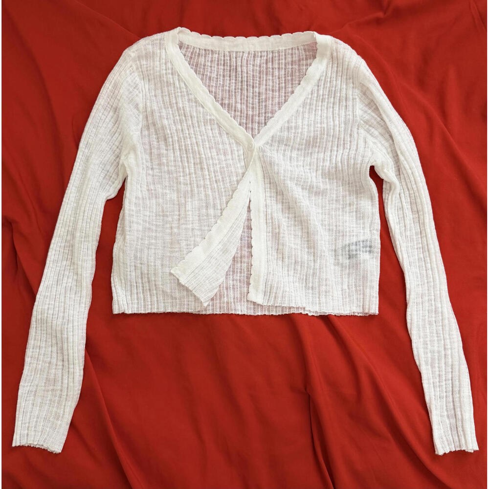 DAZY Semi-Sheer Coverall in White (X-SMALL)